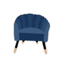 Presenttime blue home cozy chair Sticker