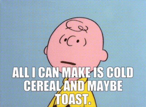 hmcnally giphygifmaker peanuts charlie brown maybe toast GIF