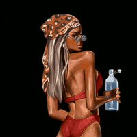 Mishkovna girl summer beach sea GIF