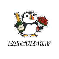 Date Night Love Sticker by Puffins