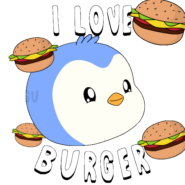 Burger King Love Sticker by Pudgy Penguins