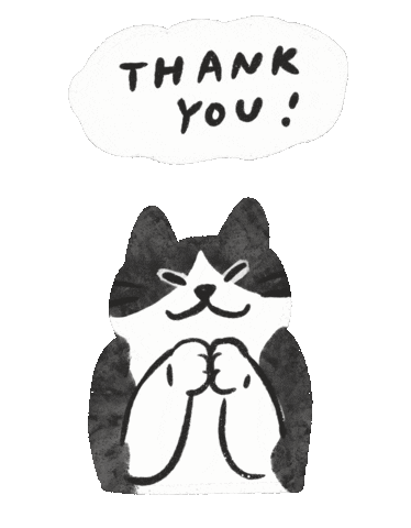 Cat Thank You Sticker