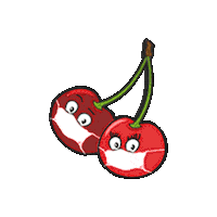 wfhthelabel cherry wfh work from home cherries Sticker