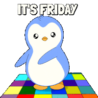 Its Friday Dancing Sticker by Pudgy Penguins