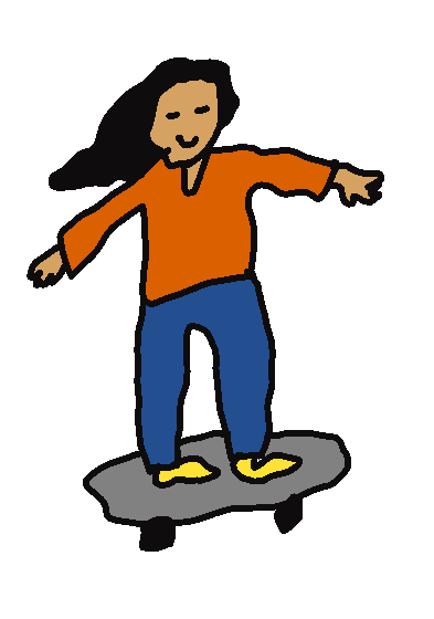 Illustration Skateboard Sticker