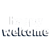 Weiss Happy Welcome Sticker by von Mende Marketing