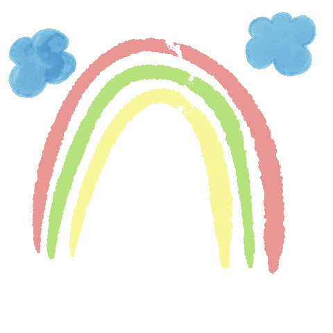 Rainbow Clouds Sticker by Design Jord