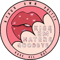 pink kiss Sticker by Rosé All Day Cosmetics