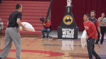 Pillow Fight Msummbb GIF by MSUM Dragons