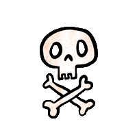 amberino halloween scary skull boo Sticker