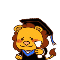 Graduation Lion Sticker by James Cook University Singapore