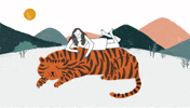 tiger GIF by gloriapittmann