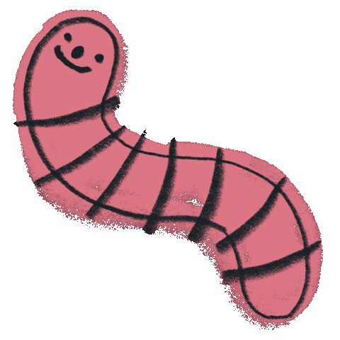 kathrynbrammall worm gardening worms kathryn Sticker