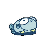 pongbong animation fish jumping seafood Sticker