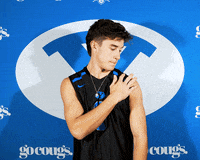 Sport Shrug GIF by BYU Cougars