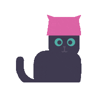 Pussy Cat Sticker by Queen City Yarn