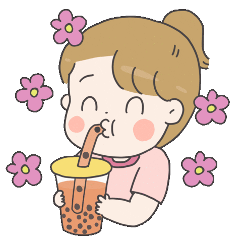 Happy Bubble Tea Sticker by 大姚Dayao