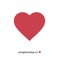 Complimentje love heart liefde dutch Sticker