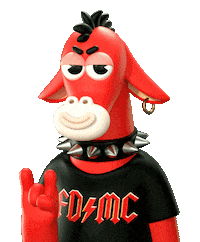 Happy Heavy Metal Sticker by Grand Chamaco