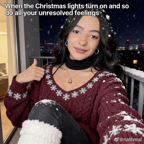 Snow Falling Holiday Vibes GIF