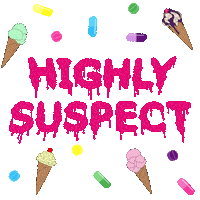 Ice Cream Sticker by Highly Suspect