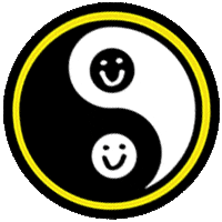 Happy Yin Yang Sticker