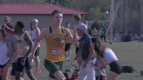 Track And Field Running GIF by NDSU Athletics