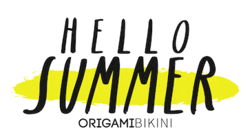 Summer Hello Sticker by Origami Bikini