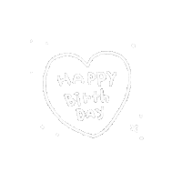 Happy Birthday Heart Sticker by withsome