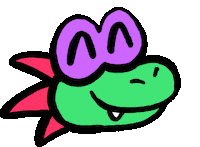 Kisses Lizard Sticker