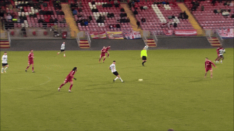 Goal Footwork GIF by Cliftonville Football Club