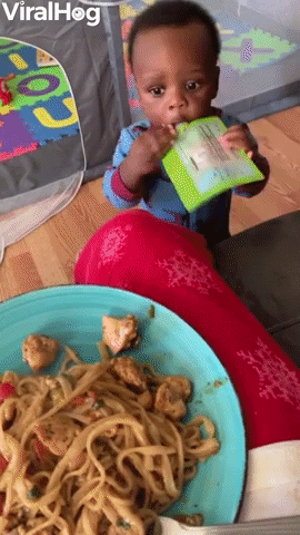 Kid Can't Quite Reach Real Good Food