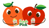 Orange Apple Sticker by Zesto Fresh Pick