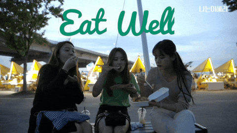 Friends Eating GIF