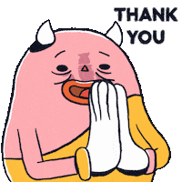 Art Thank You Sticker by Monkiddo