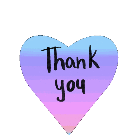 Heart Thank You Sticker