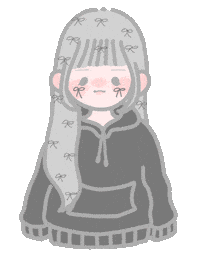 _mizuna_bc_ black かわいい blush ribbon Sticker