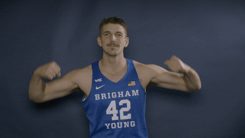 Byu Basketball Gocougs GIF by BYU Cougars