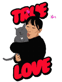 True Love Cat Sticker by Eric Foster
