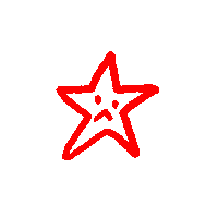 Sad Star Sticker