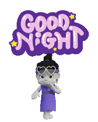 Good Night Bedtime Sticker by Zhotcita
