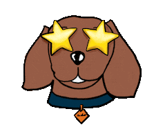Excited Dog Sticker by Carado GmbH