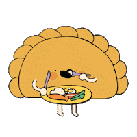Curry Puff Eating Sticker