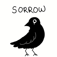 natalycomics sad triste raven crow GIF