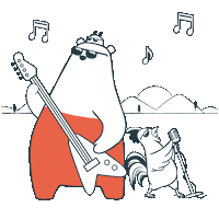 Rock And Roll Animation Sticker