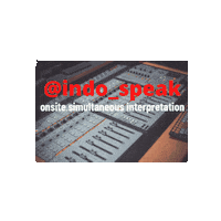 indospeak indospeak onsitesimultaneousinterpretation Sticker