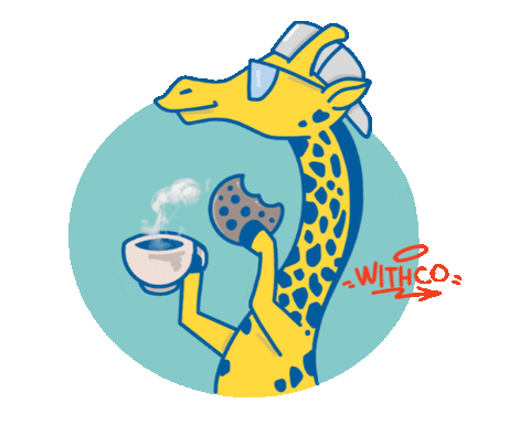 Coffee Giraffe Sticker by withco