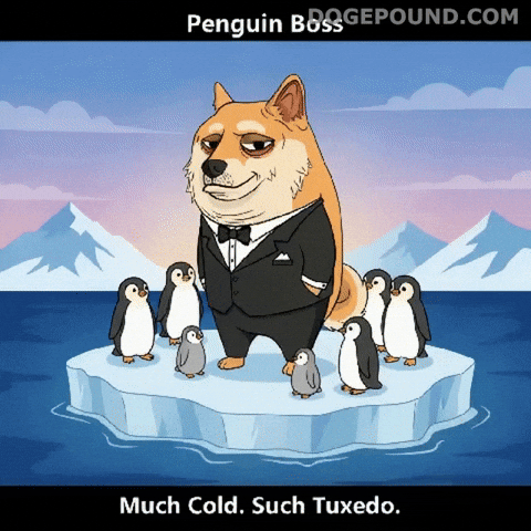 Shiba Inu Penguin GIF by Doge Pound
