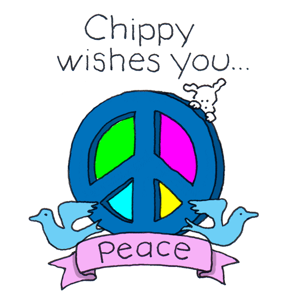 peace GIF by Chippy the Dog