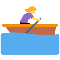 emojivid woman emoji boat activity Sticker